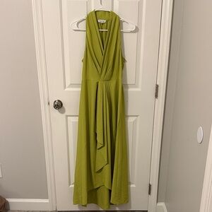 Calvin Klein Knot Front Lime Maxi Dress